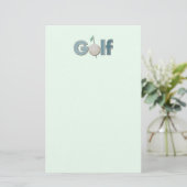 One Word Golf Briefpapier (Staand voorkant)