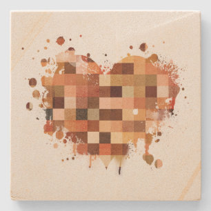 One World Heart stone onderzetter