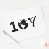 One World Karate Ovale Sticker (Envelop)