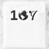 One World Karate Ovale Sticker (Tas)