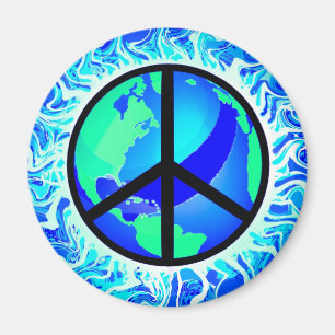 One World Peace Sign Magneet