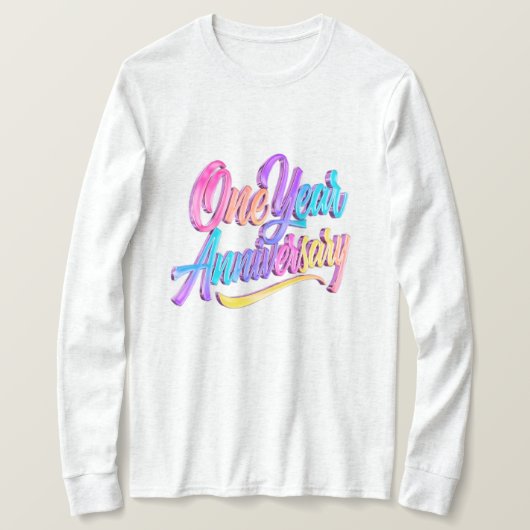 One Year Anniversary Long Sleeves Top (Design voorkant)