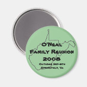 O'Neal familie reünie magneet (Voorkant / Achterkant)