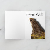 Onecht-verlegen dank u kaarden bedankkaart (Binnen)