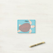 Onechte karetschildpad post-it® notes (Op bureau)