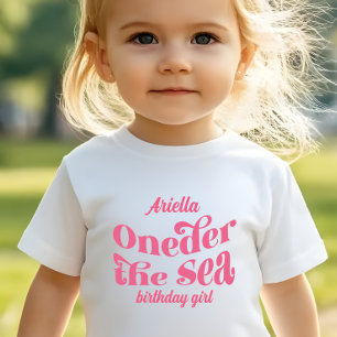 Oneder De Zee Bloem Glitter Zeemeermin Staart  Kinder Shirts