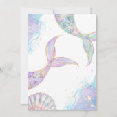 Oneder het Zee 1e verjaardag meisje uitnodiging (Achterkant)