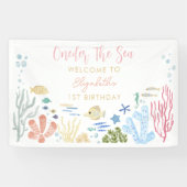 Oneder Het Zee 1e Verjaardag Spandoek (Horizontaal)