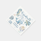 ONEder Het Zee Boy 1e Verjaardag Schattige Blue Oc Servet (Hoek)