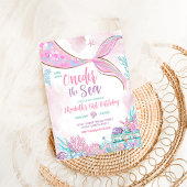 Oneder het Zee kleine zeemeermin eerste 1e verjaar Kaart