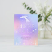 Oneder het Zee Whimsical Sparkly Mermaid Verjaarda Briefkaart (Staand voorkant)