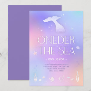 Oneder het Zee Whimsical Sparkly Mermaid Verjaarda Kaart