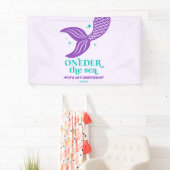 ONEder Het Zee Zeemeermin 1e Verjaardagsfeest Spandoek (Insitu)