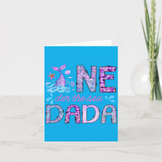 Oneder Onder De Zee Dada 1e Verjaardag Meisje Kaart