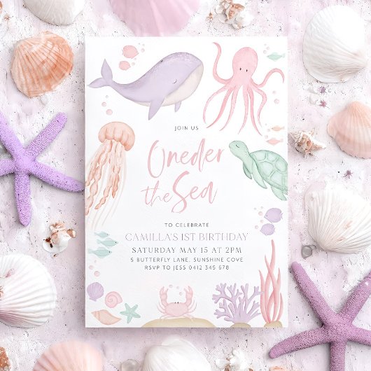 Oneder Sea Birthday Invitation imprimable sous