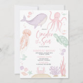 Oneder Sea First Birthday Party Invitation (Devant)