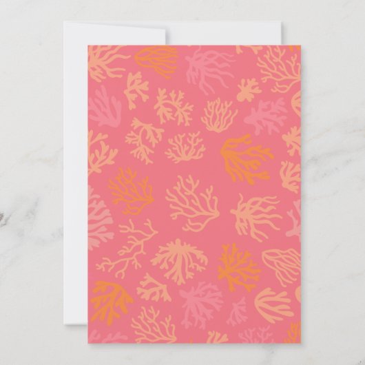 Oneder Sea First Birthday Pink Invitation (Dos)