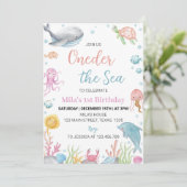 Oneder The Sea Pastel Invitation Anniversaire (Debout devant)