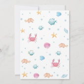 Oneder The Sea Pastel Invitation du 2e anniversair (Dos)