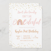 Onederday Invitation First Birthday party (Devant / Derrière)