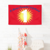 Onederful 1e verjaardagsfeestje spandoek (Insitu)