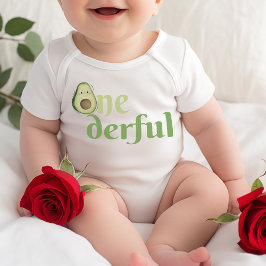 Onederful avocado 1e verjaardag romper