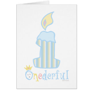 ONEderful Blue Candle