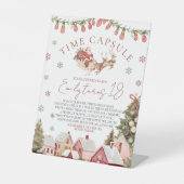 ONEderful Christmas Time Capsule Sign Reclamebord Met Voetstuk (Voorkant)