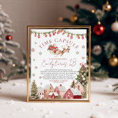ONEderful Christmas Time Capsule Sign Reclamebord Met Voetstuk