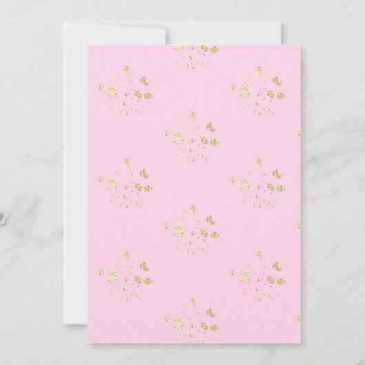 Onederful Coquette Pink Bow Glitter 1e verjaardag Kaart (Achterkant)