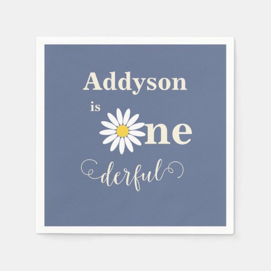 Onederful Daisy Eerste Verjaardag Servet (Voorkant)