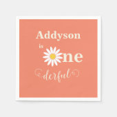 Onederful Daisy Eerste Verjaardag Servet (Voorkant)