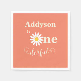 Onederful Daisy Eerste Verjaardag Servet