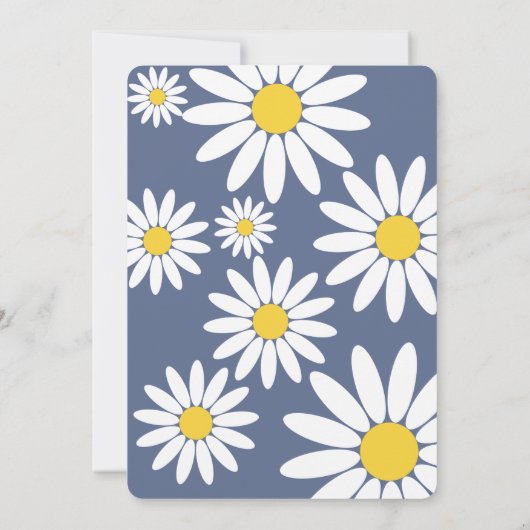 Onederful Daisy Eerste Verjaardag uitnodiging (Achterkant)