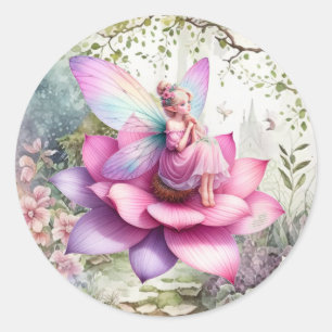Onederful Fairy Enchanted Forest Verjaardag Sticke Ronde Sticker