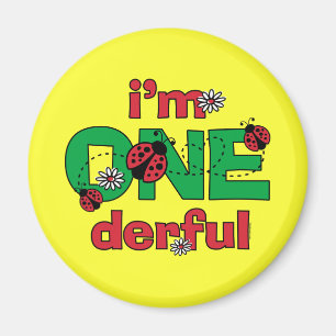 ONEderful Ladybug 1st Birthday Magneet