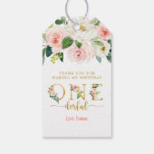 Onederful Meisje 1e Verjaardag Dank u Cadeaulabel (Achterkant)