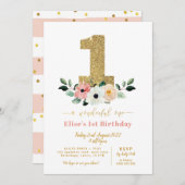 Onederful | Merveilleux | invitation de premier an (Devant / Derrière)