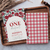 Onederful Poppy Anniversaire Invitation