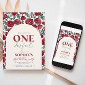 Onederful Poppy Anniversaire Invitation