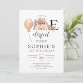 ONEderful Rainbow Girl'anniversaire Invitation (Debout devant)