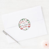 ONEderful Sneeuwman Kerstmis 1e Verjaardag dank u Ronde Sticker (Envelop)