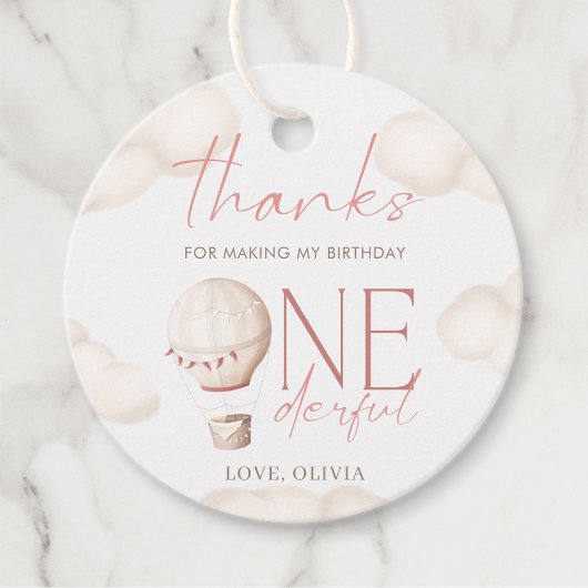 ONEderful Wereld 1e Verjaardagsfeestje Favor Label