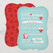 Onederland Birthday Invitation Kaart (Voorkant / Achterkant)