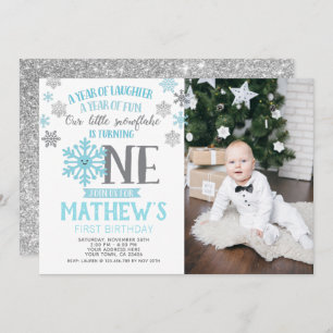 Onederland d'hiver 1er anniversaire Invitation pho