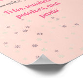 Onederland Girls 1st Birthday Milestone Poster (Coin)