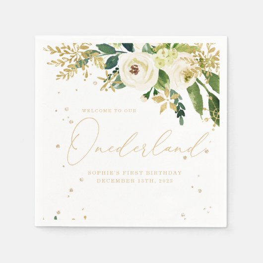 Onederland One First Birthday Servet (Voorkant)