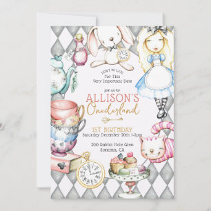 Onederland Theekrans Uitnodiging Eerste Verjaardag