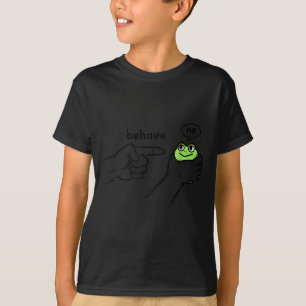 Oneerlijke Kikker Grappige Kikker Meme Gedraag Gee T-shirt