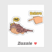 Oneerlijke Kikker Grappige Kikker Meme Gedraag je Sticker (Vel)